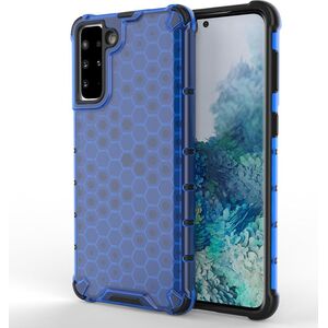 Hurtel Honeycomb etui pancerny pokrowiec z żelową ramką Samsung Galaxy S22 niebieski 10757747 9145576244944