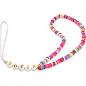 Guess Guess zawieszka GUSTGMPP Phone Strap wielokolorowy różowy/multicolor pink Heishi Beads 10802287 3666339048358