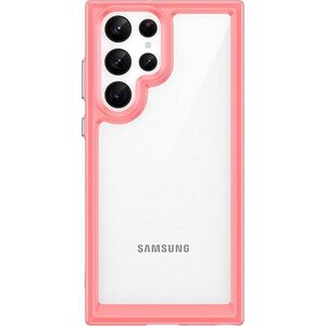 Hurtel Outer Space Case etui do Samsung Galaxy S22 Ultra sztywny pokrowiec z żelową ramką czerwony 11101099 9145576248782