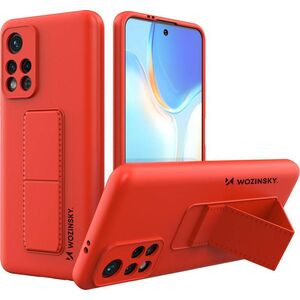 Wozinsky Wozinsky Kickstand Case elastyczne silikonowe etui z podstawką Xiaomi Poco M4 Pro 5G czerwony 11101206 9145576247532