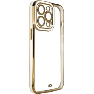 Hurtel Fashion Case etui do Samsung Galaxy A13 5G żelowy pokrowiec ze złotą ramką biały 11112720 9145576252420