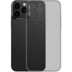 Baseus Baseus Frosted Glass Case etui pokrowiec do iPhone 13 Pro sztywna obudowa z żelową ramką czarny (ARWS001001) 11114508 6932172609276