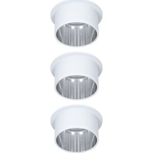 Paulmann Oprawa wpuszczana Gil Coin 3StepDim rd starr LED 3x6W 2700K 230V weiß matt/eisen Alu 11221146 4000870933855