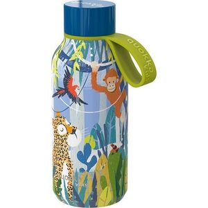 Quokka Quokka Solid Kids with strap - Butelka termiczna ze stali nierdzewnej 330 ml z paskiem (Jungle) 11232324 8412497401451