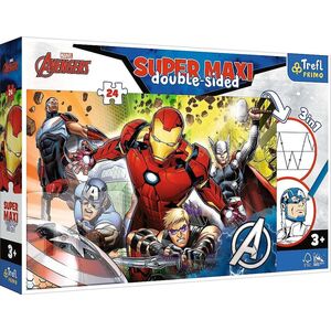 Trefl Dwustronne Puzzle 24 elementy Super Maxi Silni Avengers 3w1 11240127 5900511410075