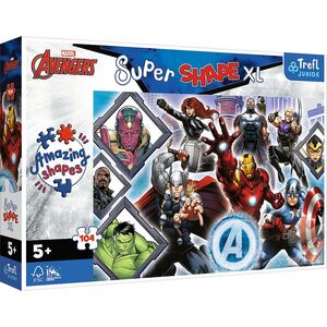 Trefl Puzzle 104 elementy Super Shapes XL Ulubieni Avengersi 11240147 5900511500189