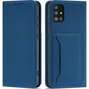 Hurtel Magnet Card Case etui do Xiaomi Redmi Note 11 Pro pokrowiec portfel na karty kartę podstawka niebieski 11255716 9145576251232