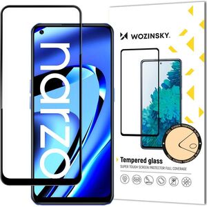 Wozinsky Wozinsky super wytrzymałe szkło hartowane Full Glue na cały ekran z ramką Case Friendly Realme Narzo 50A czarny 11259956 9145576248041
