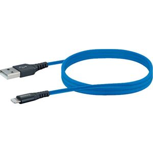 Kabel USB Schwaiger USB-A - Lightning 1.2 m Niebieski (LPRO440501) 11261382 4004005031171