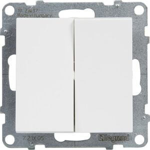 Legrand SUNO Łącznik schodowy podwójny biały 10AX 250V zaciski automatyczne 721108 11263805 3414972040723