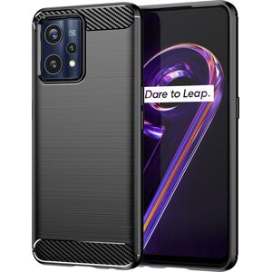 Hurtel Carbon Case elastyczne etui pokrowiec Realme 9 Pro + (9 Pro Plus) czarny 11538380 9145576249208