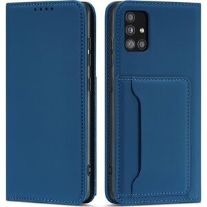 Hurtel Magnet Card Case etui do Samsung Galaxy A13 5G pokrowiec portfel na karty kartę podstawka niebieski 11542315 9145576251119
