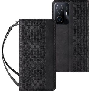 Hurtel Magnet Strap Case etui do Samsung Galaxy A13 5G pokrowiec portfel + mini smycz zawieszka czarny 11542378 9145576250426
