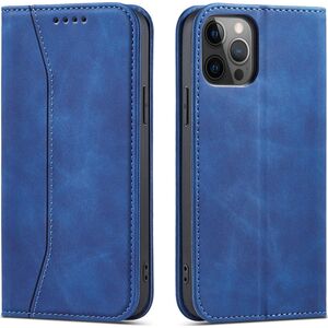 Hurtel Magnet Fancy Case etui do iPhone 12 Pro Max pokrowiec portfel na karty kartę podstawka niebieski 11542408 9145576249475