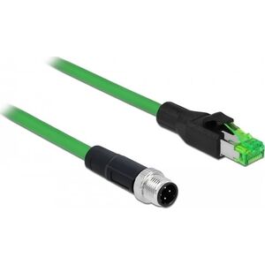 Delock DELOCK Netzwerkkabel M12 4 Pin D-kodiert > RJ45 St PVC 2m 11618860 4043619854387