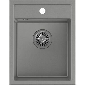 Zlewozmywak Quadron JOHNNY 90 Steingran zlewozmywak granitowy szary 1-komorowy z/o (39x50x20), z syfonem stal szlachetna 11741657 5904310994149