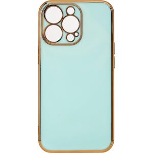 Hurtel Lighting Color Case etui do iPhone 12 Pro Max żelowy pokrowiec ze złotą ramką miętowy 11833840 9145576252741