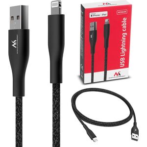 Kabel USB Maclean USB-A - Lightning 1 m Czarny (MCE845B) 11833928 5902211126119