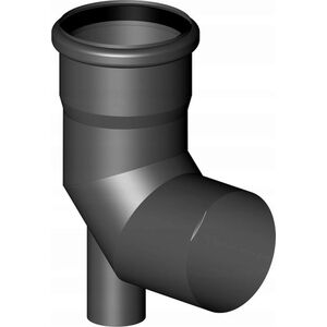 Almeva STARR Kolano ze stopą starr 87° z kotwieniem DN60 UV Stabilne Czarne 12207056 7630676800333