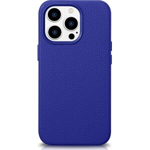 iCarer iCarer Litchi Premium Leather Case skórzane etui iPhone 14 Pro Max magnetyczne z MagSafe ciemnoniebieski (WMI14220712-DB) 12291665 6975092685579