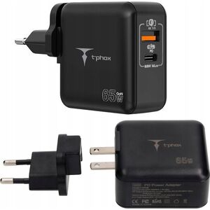 Ładowarka T-Phox ŁAD SIEC T-PHOX MEGA T-PP09 GAN PD 65W USB/USB-C BLACK 12480555 6974670441125