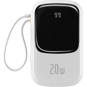 Powerbank Baseus Qpow Digital Display Lightning 20000mAh Biały 12511459 6932172620660