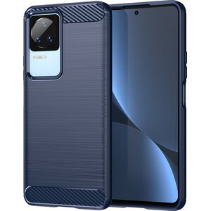 Hurtel Carbon Case etui Xiaomi Poco F4 5G elastyczny silikonowy karbonowy pokrowiec niebieskie 12517645 9145576267523