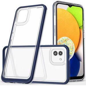 Hurtel Clear 3in1 etui Samsung Galaxy A03 silikonowy pokrowiec z ramką niebieskie 12518657 9145576265949