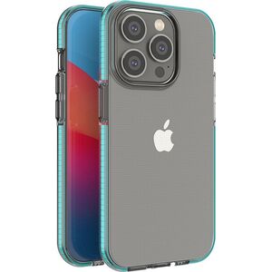 Hurtel Spring Case etui iPhone 14 Pro silikonowy pokrowiec z ramką jasnoniebieskie 12521394 9145576265314