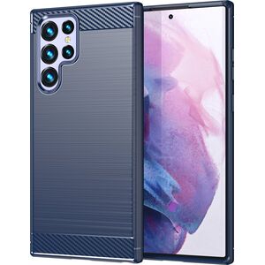 Hurtel Carbon Case etui Samsung Galaxy S23 Ultra elastyczny silikonowy karbonowy pokrowiec niebieskie 12521578 9145576268520