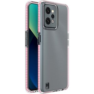 Hurtel Spring Case etui Realme C31 silikonowy pokrowiec z ramką jasnoróżowe 12522695 9145576265086