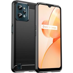 Hurtel Carbon Case etui Realme C31 elastyczny silikonowy karbonowy pokrowiec czarne 12523100 9145576267622