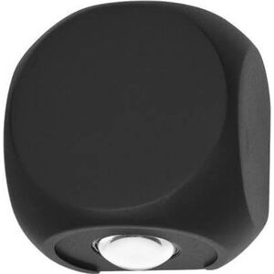 Kinkiet Italux Metalowa lampa ścienna Porso LED 2W ogrodowa IP54 czarna 12523598 5900644431626