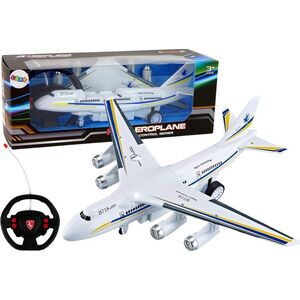 Samolot zdalnie sterowany LeanToys Samolot Pasażerski R/C Zdalnie Sterowany + Pilot Akumulator Kabel USB 12523751 5904665998151