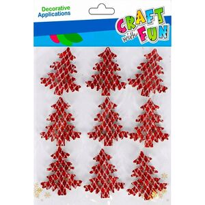 Craft with Fun OZDOBA DEK EVA CHOINKA SPRZYL BROKAT 9SZT 12/144 12530176 5908275177777