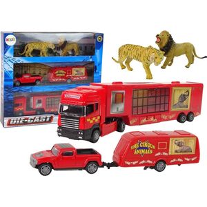 LeanToys Cyrkowa Ciężarówka Transporter Zwierząt Przyczepa PickUp Lew Tygrys 12531506 5904665999936
