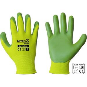 Bradas Rękawice ochronne NITROX MINT, rozmiar 8 nitryl 12556368 5907544416579