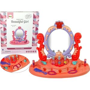 LeanToys Toaletka Do Makijażu Z Lustrem Światła Dźwięk Róża 12574776 5905214974787