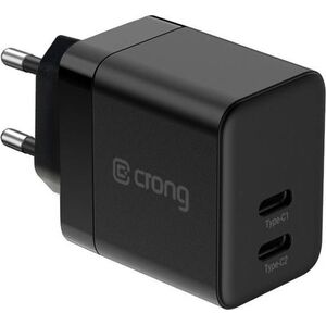 Ładowarka Crong Ładowarka sieciowa Crong Utra Compact GaN 35W PD 3.0 2x USB-C (czarny) 12613766 5904310702232