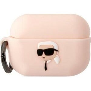 Karl Lagerfeld Etui Karl Lagerfeld KLAP2RUNIKP Apple AirPods Pro 2 cover różowy/pink Silicone Karl Head 3D 12624541 3666339099251