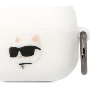 Karl Lagerfeld Etui Karl Lagerfeld KLAPRUNCHH Apple AirPods Pro cover biały/white Silicone Choupette Head 3D 12624542 3666339087937