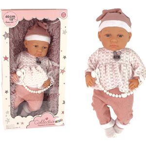 LeanToys Lalka Bobas 46 cm Różowa Smoczek Kocyk Piórka 12625940 5905214972080