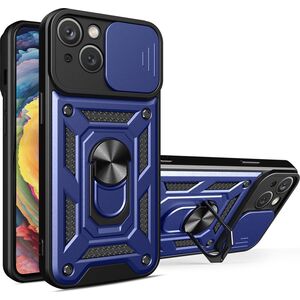 Hurtel Hybrid Armor Camshield etui iPhone 14 pancerny pokrowiec z osłoną na aparat niebieskie 12718595 9145576267837