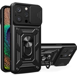 Hurtel Hybrid Armor Camshield etui iPhone 14 Pro pancerny pokrowiec z osłoną na aparat czarne 12718602 9145576267882