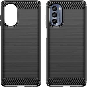Hurtel Carbon Case etui do Motorola Moto G62 5G elastyczny silikonowy karbonowy pokrowiec czarne 12741118 9145576271766
