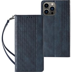 Hurtel Magnet Strap Case etui Samsung Galaxy S23 pokrowiec z klapką portfel mini smycz podstawka niebieskie 12741398 9145576271247