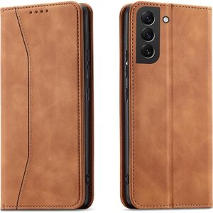 Hurtel Magnet Fancy Case etui Samsung Galaxy S23+ pokrowiec z klapką portfel podstawka brązowe 12741418 9145576271506