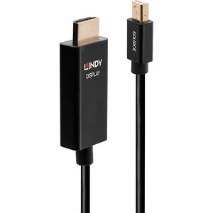 Kabel Lindy DisplayPort Mini - HDMI 0.5m czarny (40920) 12858402 4002888409209