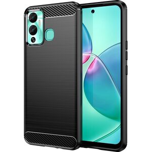 Hurtel Carbon Case etui do Infinix Hot 12 Play NFC / Hot 12 Play elastyczny silikonowy karbonowy pokrowiec czarne 12894974 9145576275429