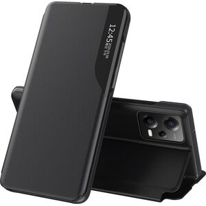 Hurtel Eco Leather View Case etui do Xiaomi Redmi Note 12 Pro+ z klapką podstawka czarne 12895018 9145576275801